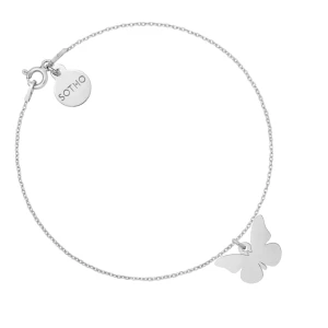 Srebrna bransoletka z motylem SOTHO