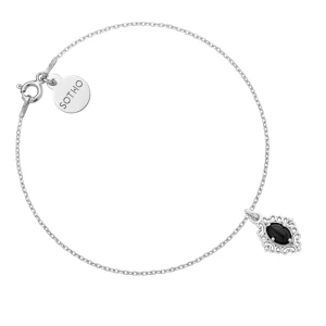 Srebrna bransoletka z onyksem SOTHO