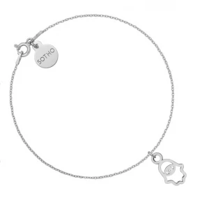 Srebrna bransoletka z ręką Fatimy z kryształem SWAROVSKI® CRYSTAL SOTHO