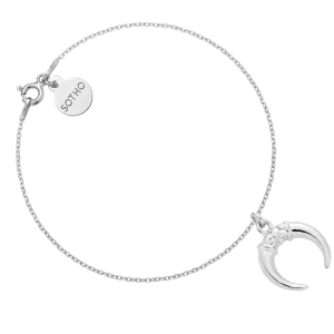 Srebrna  bransoletka z rogami SOTHO