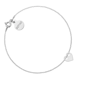 Srebrna bransoletka z serduszkiem SOTHO