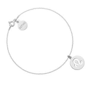 Srebrna bransoletka z zodiakiem Lwa SOTHO