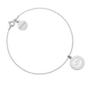Srebrna bransoletka z zodiakiem Raka SOTHO