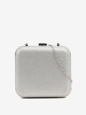 Srebrna Cyrkoniowa Torebka Kopertówka z Dodatkowym Łańcuszkiem Realessa caely