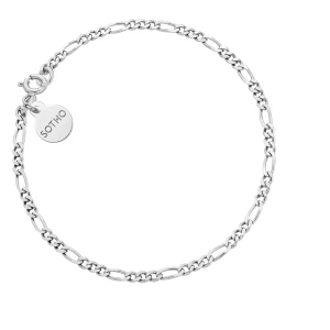 Srebrna łańcuszkowa bransoletka : Długość - 19cm SOTHO