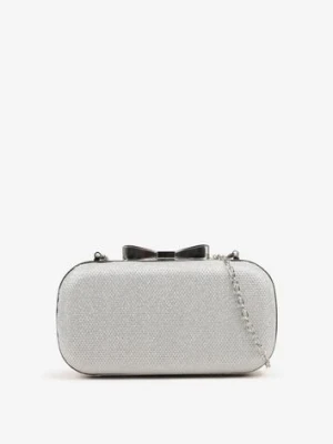 Srebrna Torebka Kopertówka z Dodatkowym Łańcuszkiem i Metalicznym Zapięciem Grireia caely