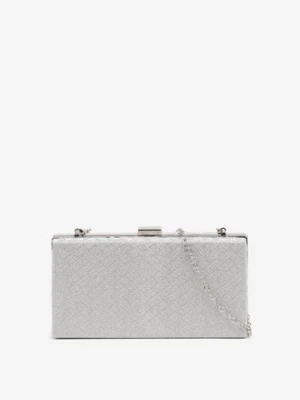 Srebrna Torebka Kopertówka z Tłoczeniem i Brokatem Talavesa caely