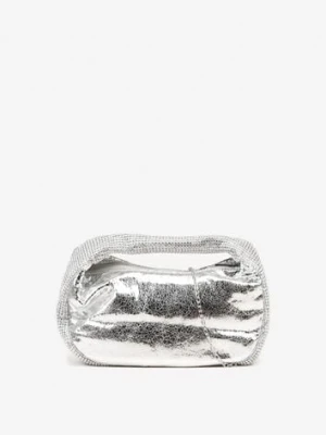 Srebrna Torebka Wieczorowa Vices Ozdobiona Cyrkoniami Dentie