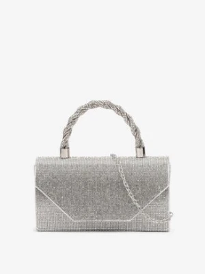 Srebrna Wieczorowa Torebka Cyrkoniowa z Rączką Zapinana na Magnes Jilagia