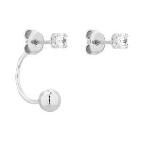 Srebrne asymetryczne kolczyki z kryształkami SWAROVSKI® CRYSTAL SOTHO