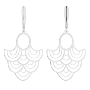 Srebrne długie kolczyki z rozetami SOTHO