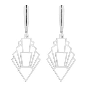 Srebrne długie kolczyki z rozetami SOTHO