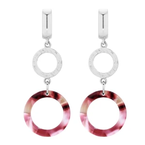 Srebrne długie kolczyki z żywicy SOTHO