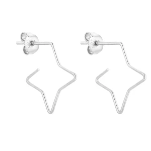 Srebrne kolczyki gwiazdki SOTHO