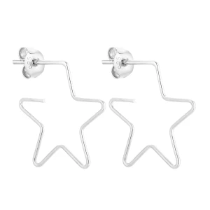 Srebrne kolczyki gwiazdki SOTHO