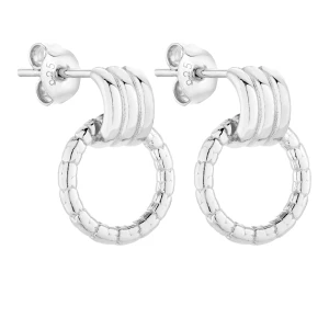 Srebrne kolczyki ozdobne obręcze SOTHO