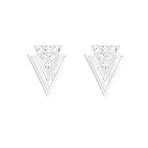Srebrne kolczyki trójkąty z kryształkami SWAROVSKI® CRYSTAL SOTHO