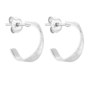 Srebrne kolczyki wstążki SOTHO