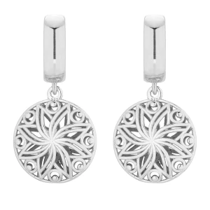 Srebrne kolczyki z ażurowymi medalionami SOTHO