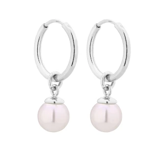 Srebrne kolczyki z białymi perłami SWAROVSKI® CRYSTAL SOTHO