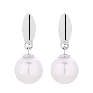 Srebrne kolczyki z białymi perłami SWAROVSKI® CRYSTAL SOTHO