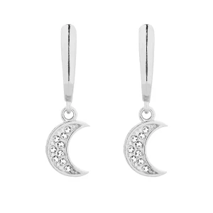 Srebrne kolczyki z księżycami SWAROVSKI® CRYSTAL SOTHO
