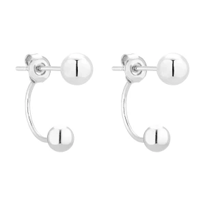 Srebrne kolczyki z kuleczką SOTHO