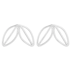 Srebrne kolczyki z listkami SOTHO