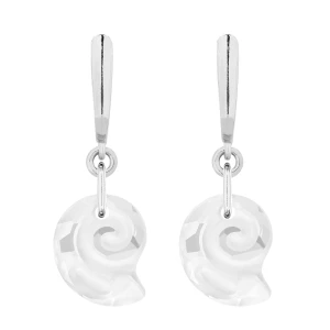 Srebrne kolczyki z muszelkami  SWAROVSKI® CRYSTAL SOTHO