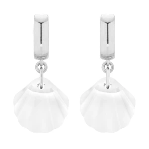 Srebrne kolczyki z muszelkami SWAROVSKI® CRYSTAL SOTHO
