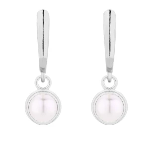 Srebrne kolczyki z perłą SWAROVSKI® CRYSTAL SOTHO