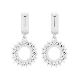 Srebrne kolczyki z rozetką SOTHO