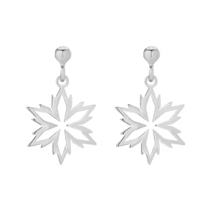 Srebrne kolczyki ze śnieżynkami SOTHO