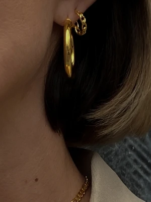 Srebrne masywne kolczyki koła XXL SOTHO