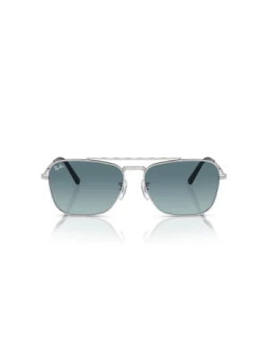 Srebrne/Niebieskie NEW Caravan Okulary przeciwsłoneczne Ray-Ban