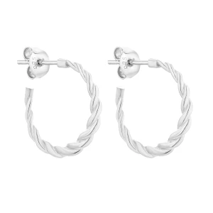 Srebrne plecione półkola SOTHO