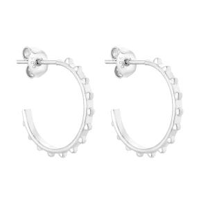 Srebrne półkola z kuleczkami SOTHO