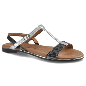 Srebrne Sandały Tamaris Damskie Buty Letnie
