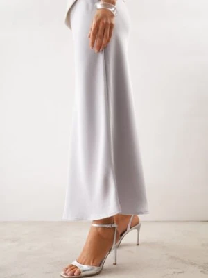 Srebrne Sandały VICES na Szpilce z Kwadratowym Noskiem Viviene