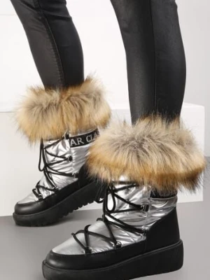 Srebrne Śniegowce z Futerkiem Cerrida