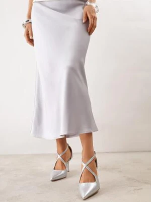 Srebrne Szpilki VICES z Paskami w Kształcie X i Skórzaną Wkładką Arriedine