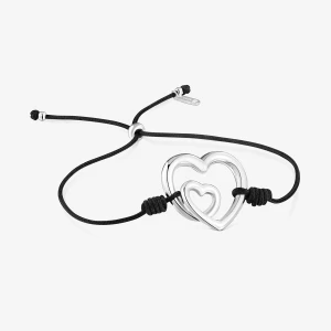 Srebrno-Czarna Nylonowa Bransoletka Z Motywem Tous Flechazo - Tous Rozmiar