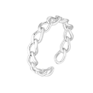 Srebrny łańcuchowy pierścionek SOTHO