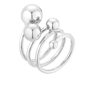 Srebrny masywny pierścionek z kulkami : pierścionki - 15 SOTHO