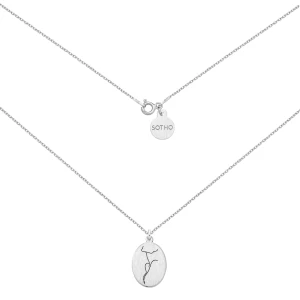 Srebrny medalion Face N°10 : Długość - 50 cm SOTHO