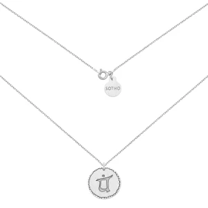 Srebrny medalion z symbolem miłości : Długość - 45 cm SOTHO