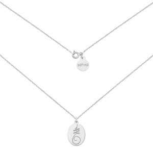 Srebrny medalion z symbolem Unalome : Długość - 45 cm SOTHO