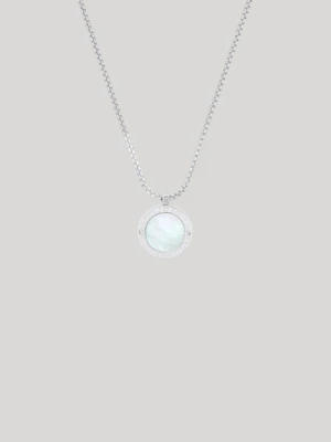 Srebrny naszyjnik z cyrkoniowym wisiorkiem Joop