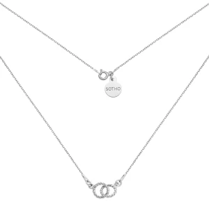 Srebrny naszyjnik z dwoma kółeczkami SOTHO