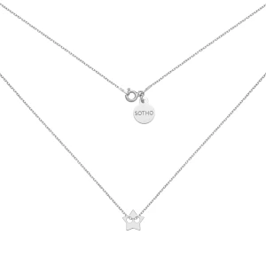 Srebrny naszyjnik z gwiazdką : Długość - 60 cm SOTHO